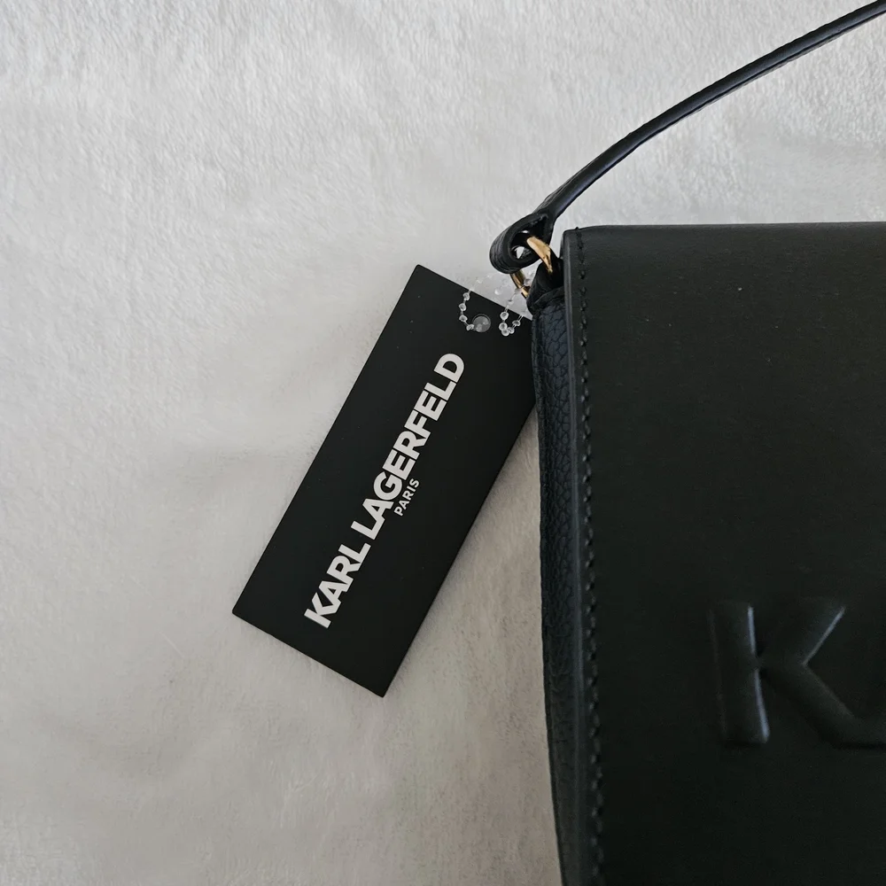 NWT Karl Lagerfeld Elegant Black Handbag Crossbody - Picture 5 of 11